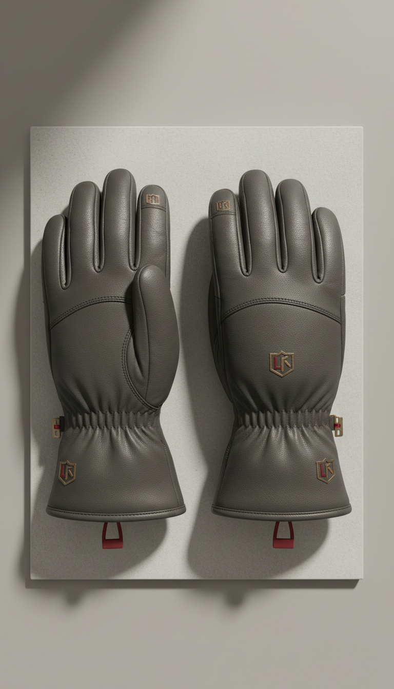 Matte Leather Alpine Gloves